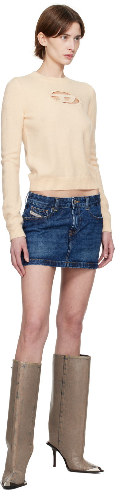 Kjol Diesel Diesel De-Ron Denim Miniskirt Blå | A04935 09I27, 3