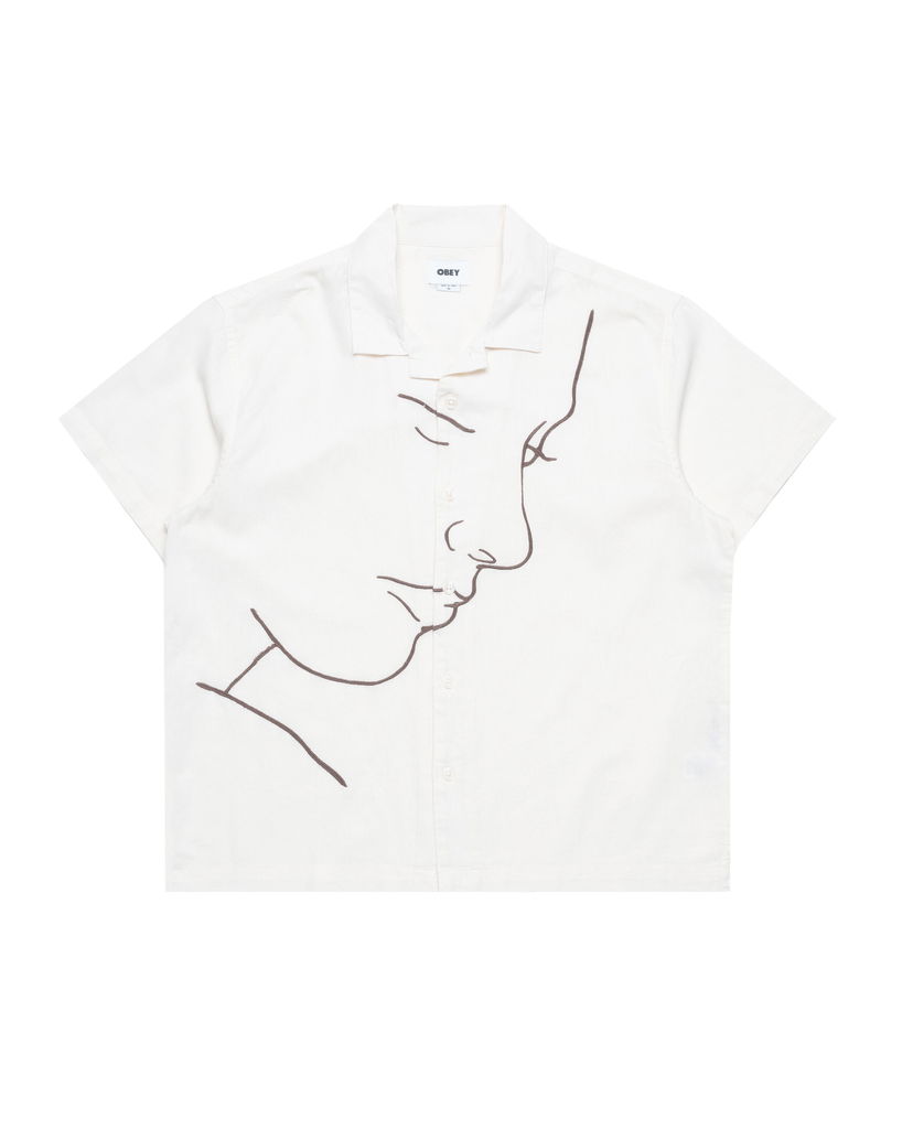 Skjorta OBEY Frances Woven Shirt Vit | 181210430-UBM