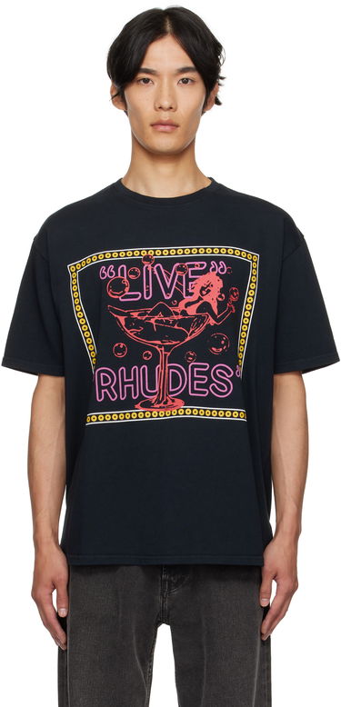 T-shirt Rhude Rhude 'Live Rhudes' Graphic T-Shirt Svart | RHPF25TT04012, 0