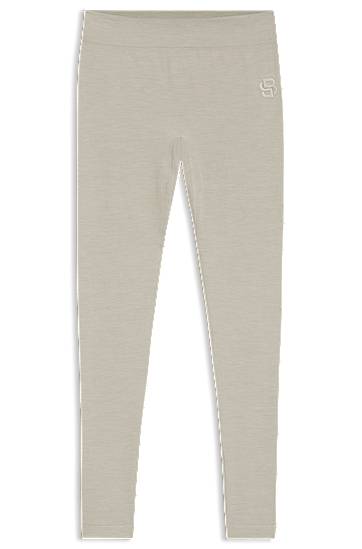 Damasker BOSS Ski base layer trousers in wool-blend jersey Beige | 50544376