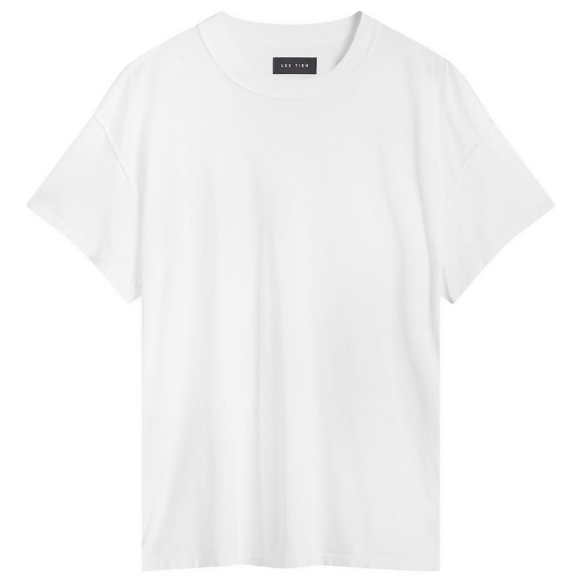 T-shirt LES TIEN Les Tien Lightweight Inside Out T-Shirt, Size Large Vit | CC-2020-WHT
