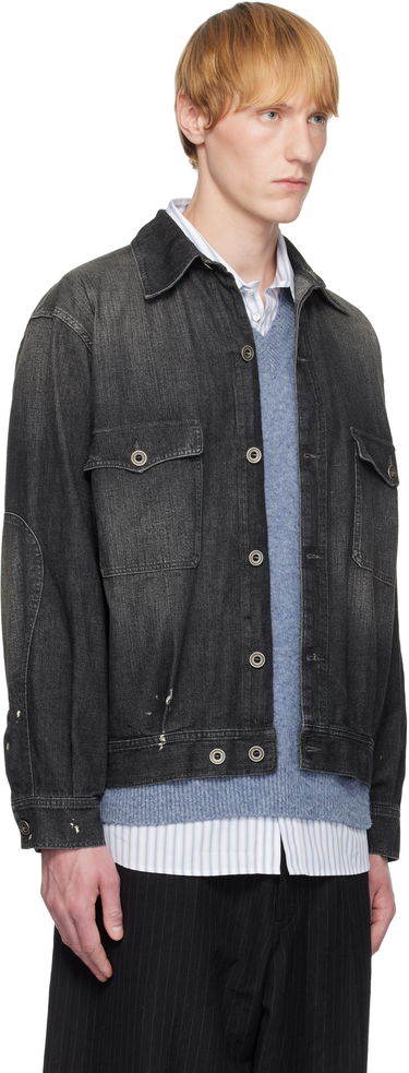 Jacka Maison Margiela Maison Margiela Distressed Denim Jacket Svart | S50AM0649 M30025, 1