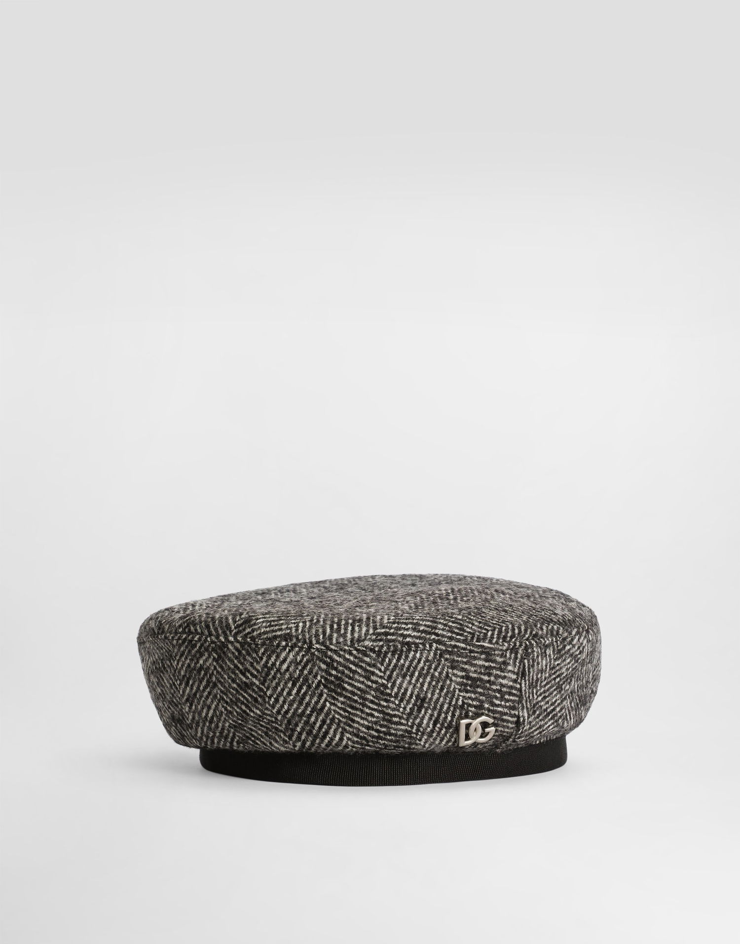 Basker Dolce & Gabbana Dolce & Gabbana Wool Blend Chevron Beret Grå | LB5H43FCZAFS8030, 0