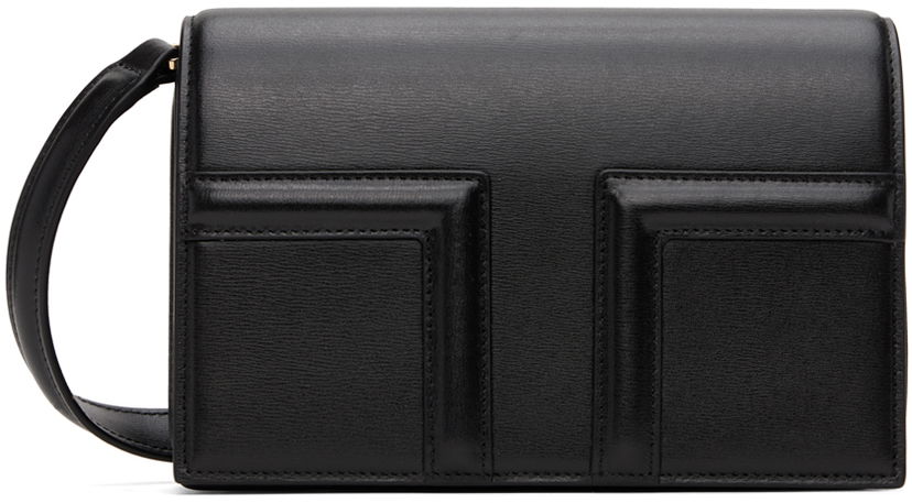 Axelväska TOTEME TOTEME Mini T-Flap Shoulder Bag Svart | 244-WAL0049-LE0025