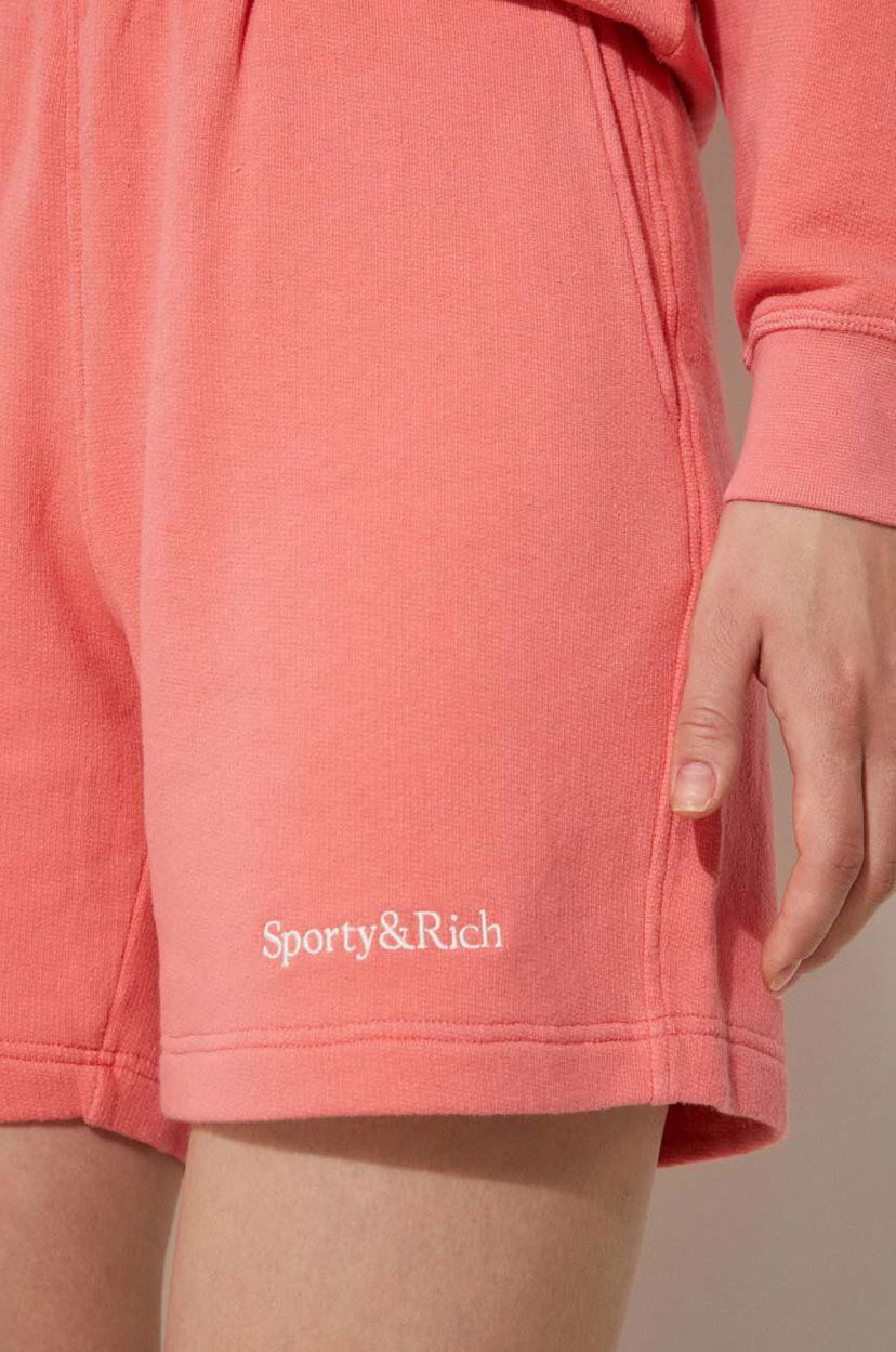 Träningsbyxor Sporty & Rich Sweatpants Serif Logo Soft Gym Rosa | SH007S402SC