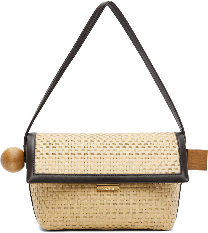 Axelväska Jacquemus Jacquemus La Croisière 'The Rond Carré' Shoulder Bag Beige | 25E243BA383-3239