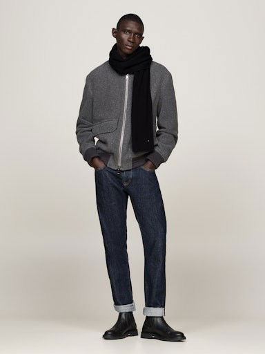 Halsduk Tommy Hilfiger Mid Weight Scarf Svart | AM0AM12847BDS, 1