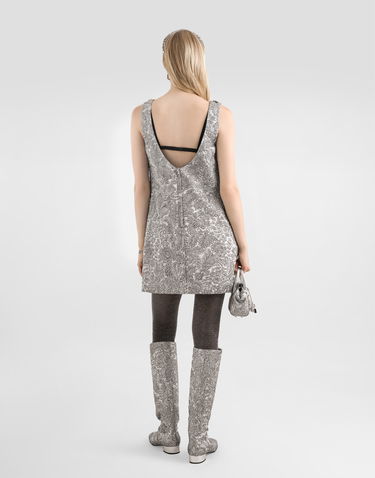 Klä Dolce & Gabbana Dolce & Gabbana Floral Jacquard Dress Metallisk | F6TMLZFJZALS0998, 2