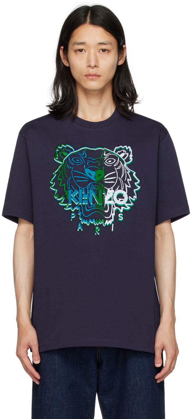T-shirt KENZO Paris Tiger T-Shirt Mörkblå | FC65TS2414YG, 0