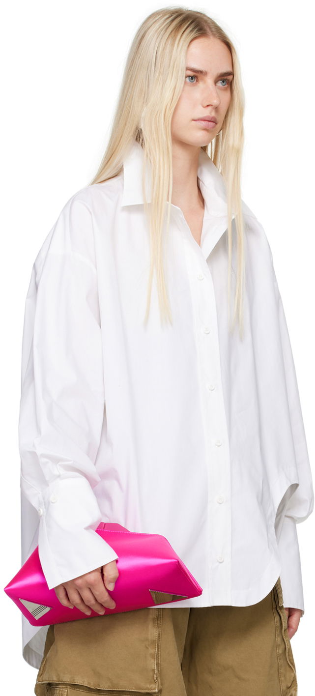 Skjorta The Attico The Attico Diana Asymmetric Shirt Vit | 227WCH04 C052, 1