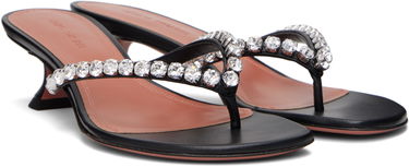 Sneakers och skor Amina Muaddi Gigi Thong Heeled Sandals Svart | GIGI THONG, 3
