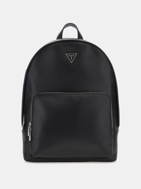 Ryggsäck GUESS Saffiano Milano Backpack Svart | HMECSAP3406