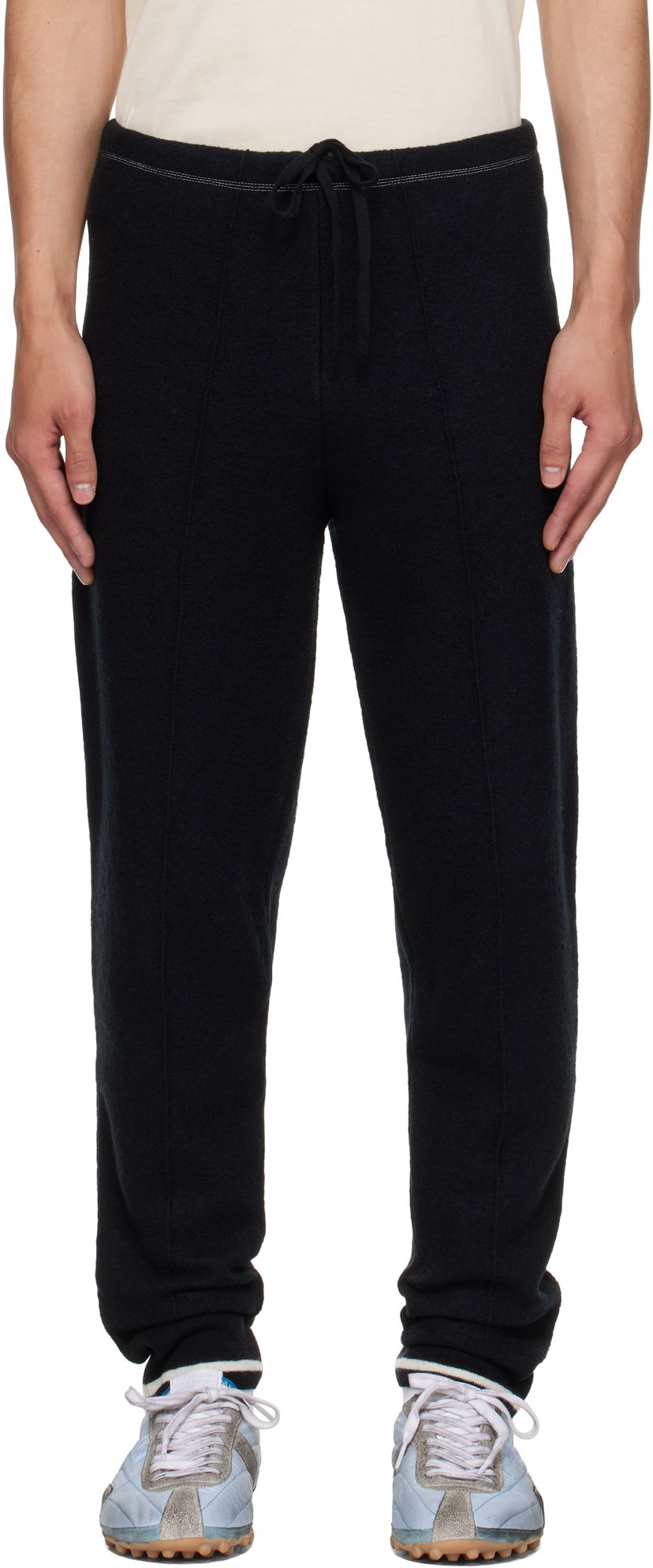 Träningsbyxor Maison Margiela Maison Margiela Wool Track Pants Svart | S50KA0683 M13148