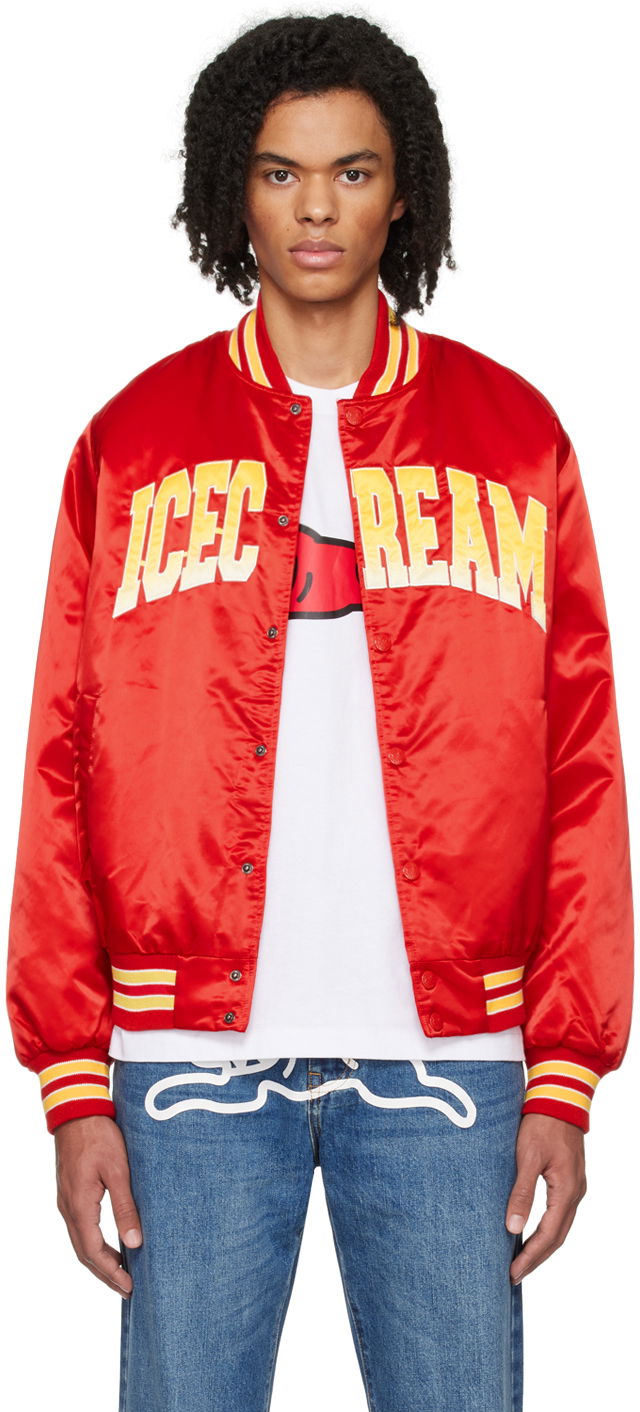 Bomberjacka BBC IceCream ICECREAM Embroidered Bomber Jacket Röd | IC23403