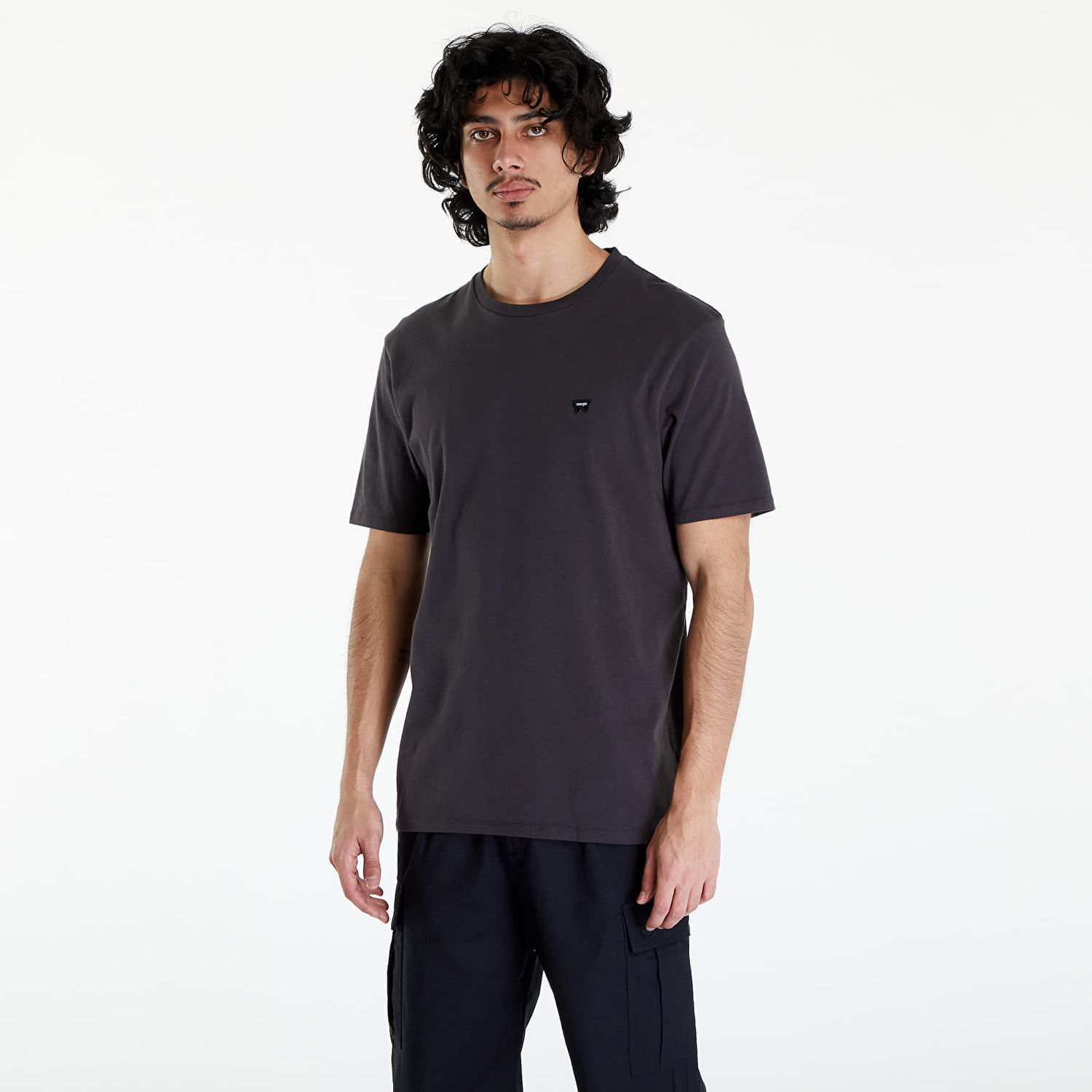 T-shirt Wrangler Sign Off Tee Black Svart | 112351320, 0