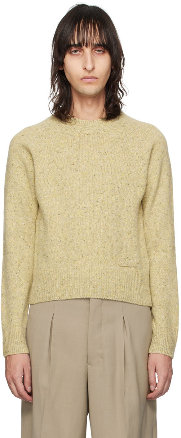 Sweater AMI Crewneck Sweater Beige | HKS035.KN0038