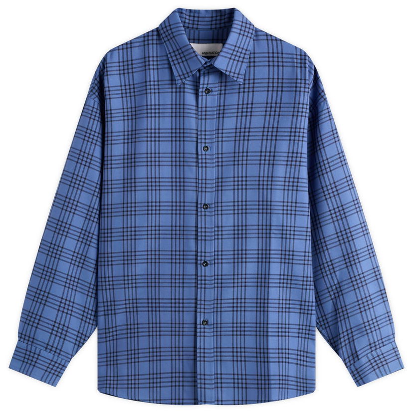Skjorta sage NATION Chisholm Check Shirt Blå | S075-RBC