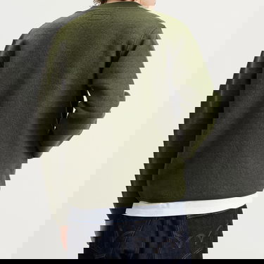 Bomberjacka Universal Works Universal Works Wool Fleece Zip Bomber Jacket Grön | 00018-OLV, 3