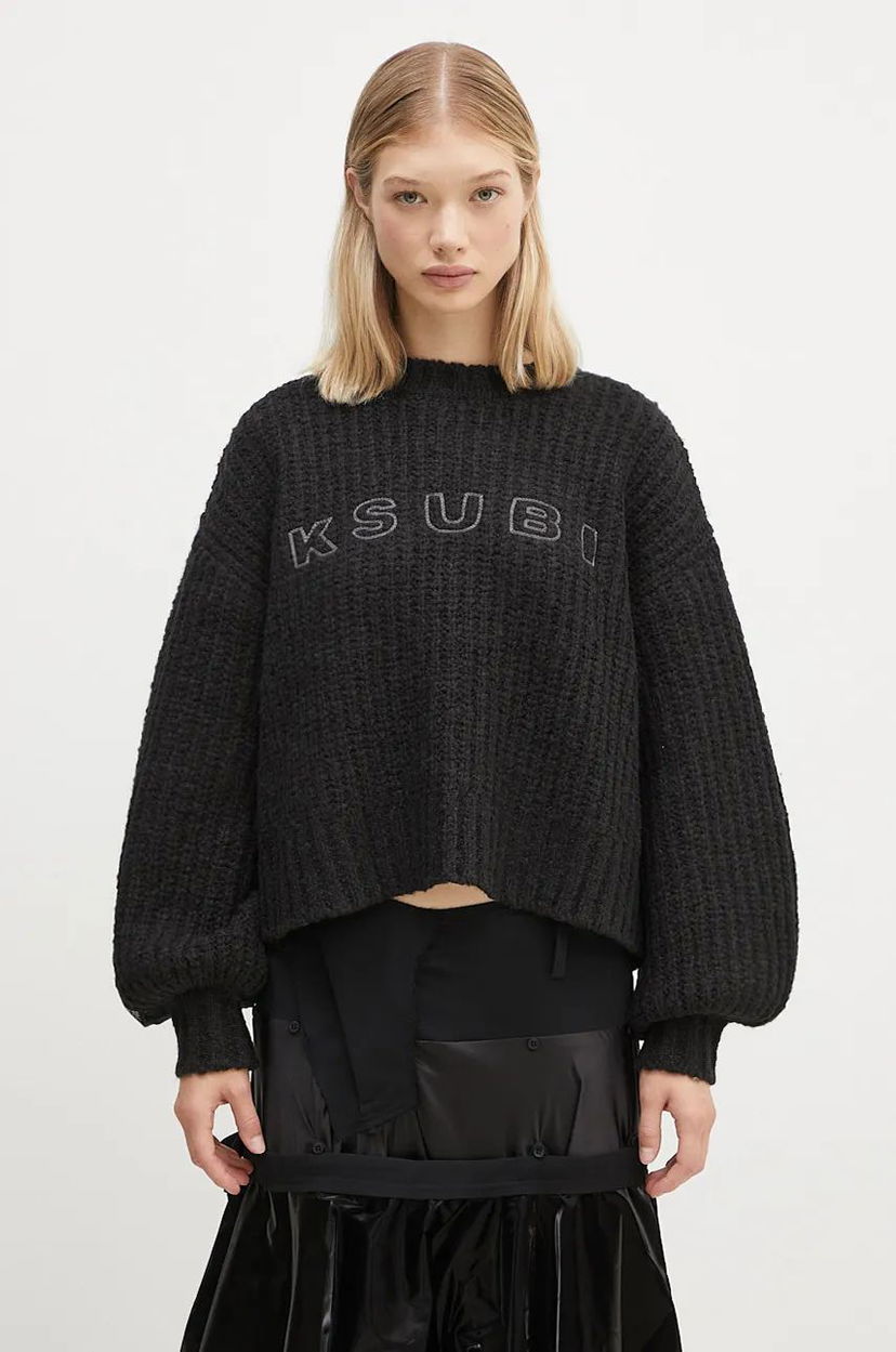 Sweater Ksubi Crewneck Sweater Svart | WFA24KW003