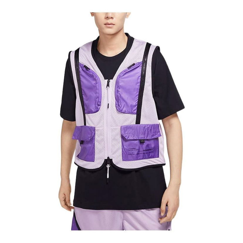 Väst Jordan Jordan Utility Cargo Vest Purpur | DM1387-530