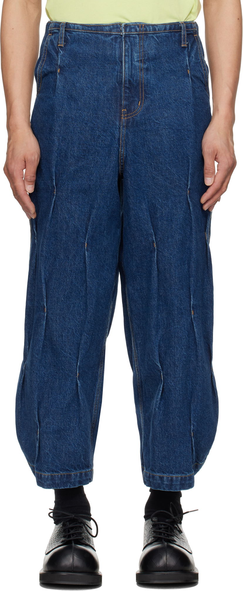 Jeans ADER ERROR ADER error 0103 Sculpted Denim Jeans Blå | BO01SSJE0103BL