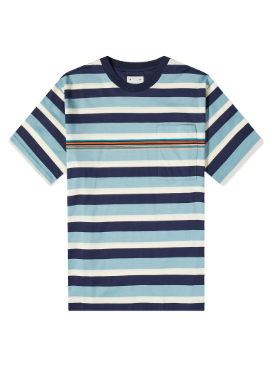 T-shirt Pop Trading Company x Paul Smith Stripe Tee Mörkblå | M1R-136Y-K02032