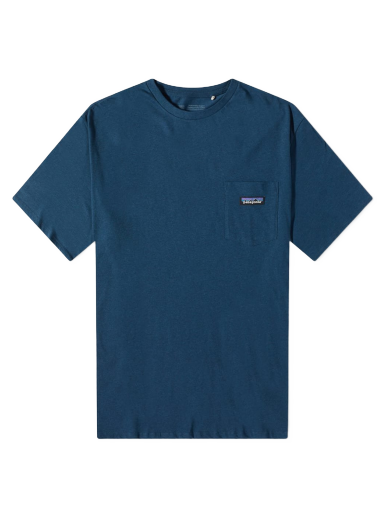 T-shirt Patagonia Regenerative Cotton Pocket Tee Mörkblå | 53255-TIDB