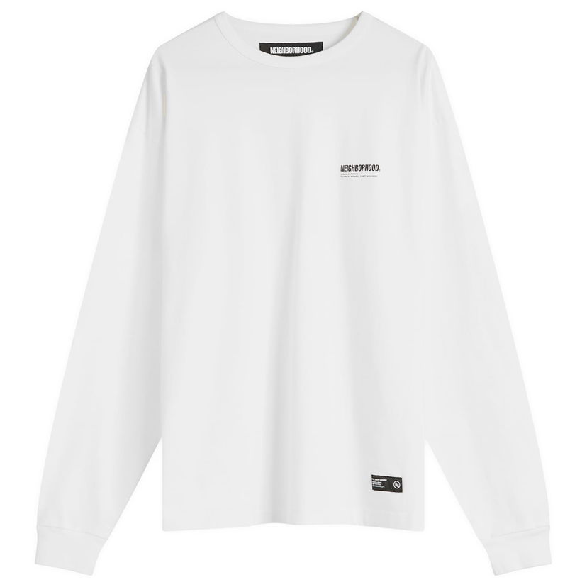 T-shirt Neighborhood Classic Logo Longsleeve T-Shirt, Size Large Vit | 251FPNH-CSM03-WHT