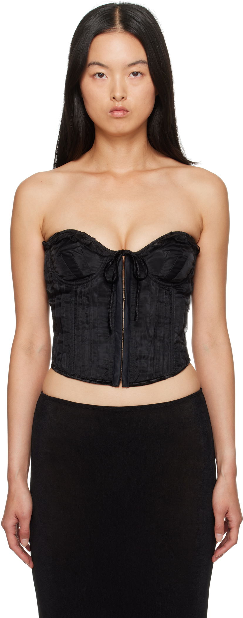 Behå GUIZIO Guizio Pintuck Corset Svart | F24114W096