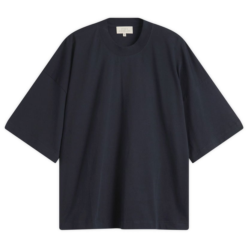 T-shirt Studio Nicholson Studio Nicholson Piu T-Shirt, Size Large Mörkblå | PIUSNM-1327-DKN