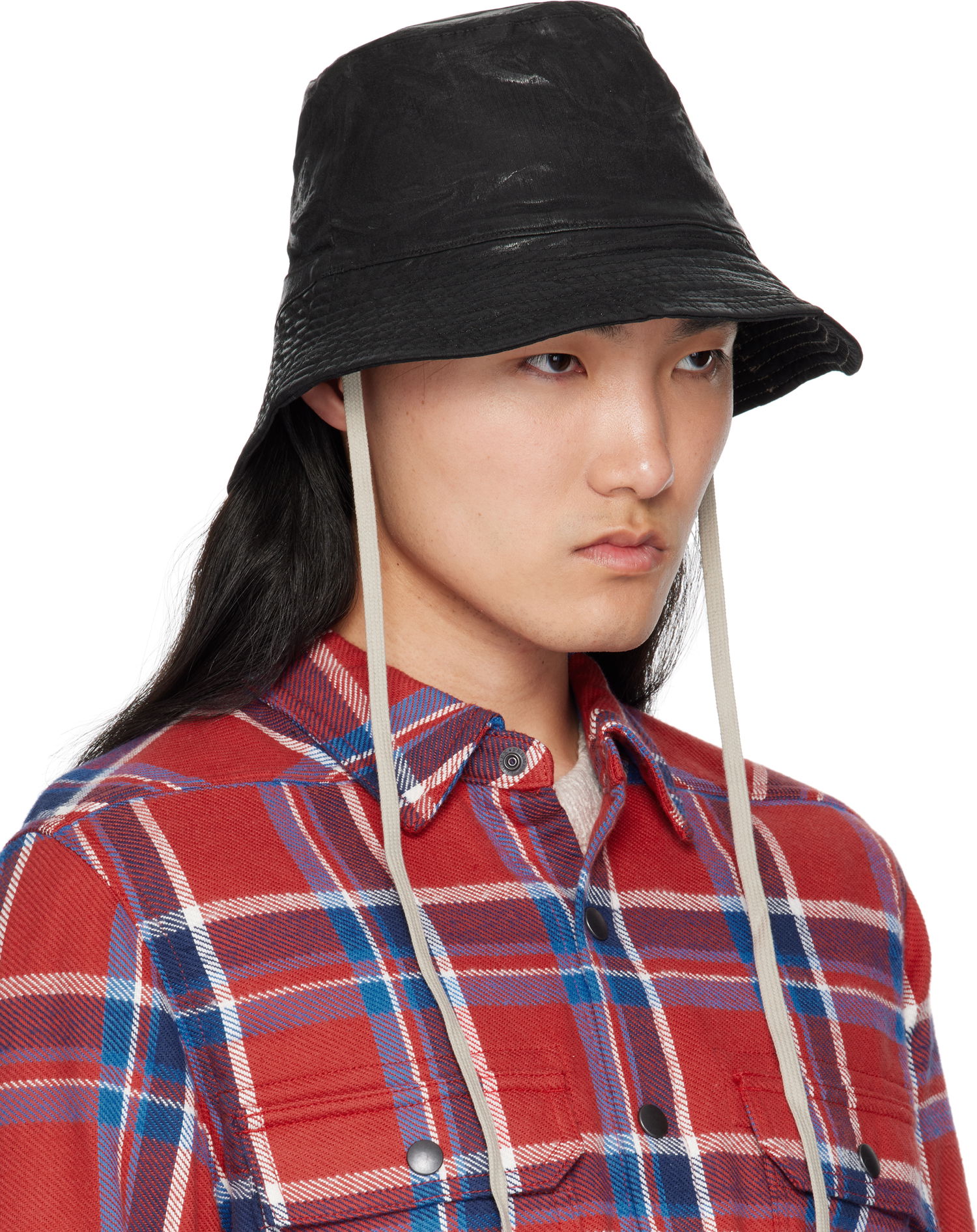 Hatt Rick Owens Rick Owens DRKSHDW 'Hollywood' Gilligan Bucket Hat Svart | DA01E3479 SCF, 1