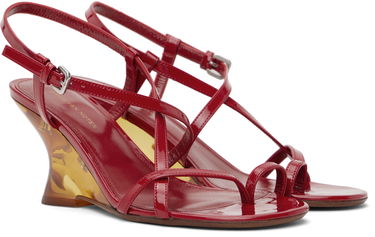 Skovård Dries Van Noten Dries Van Noten Patent Leather Heeled Sandals Röd | WS251-1644-189, 3