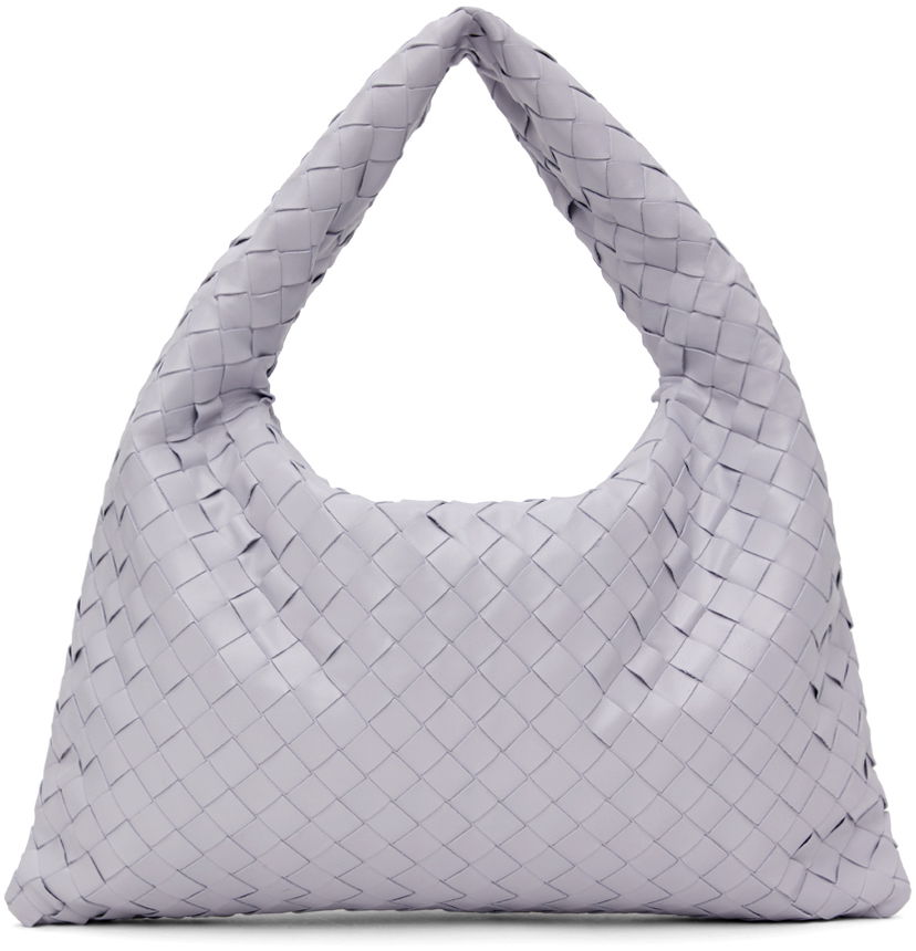 Handväska Bottega Veneta Small Intrecciato Leather Hobo Bag Purpur | 763966 V3IV1
