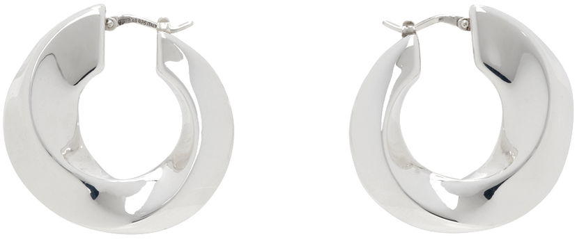 Örhängen Bottega Veneta Twist Hoop Earrings Vit | 775170 V5070