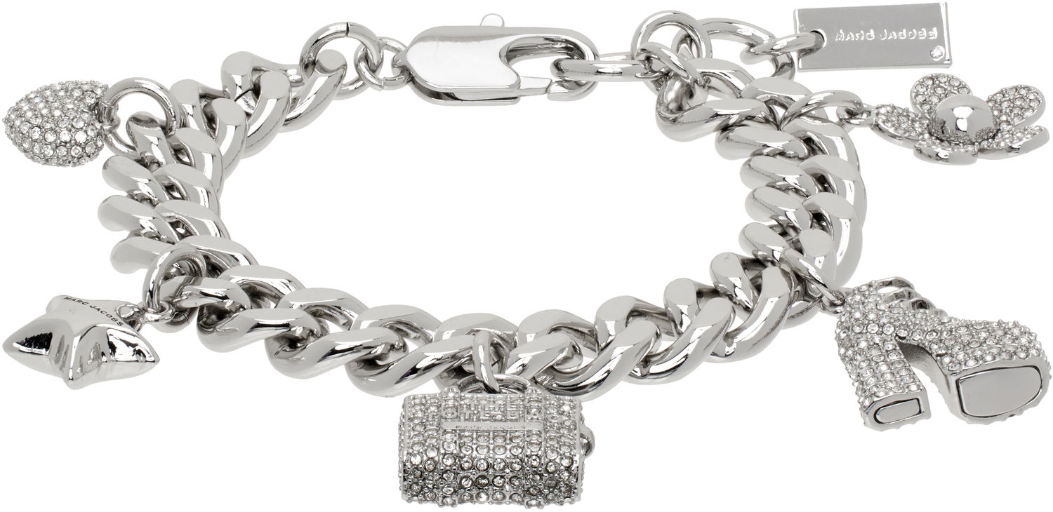 Armband Marc Jacobs Marc Jacobs The Pave Mini Icon Charm Bracelet Metallisk | 2R3JBR001J81, 0