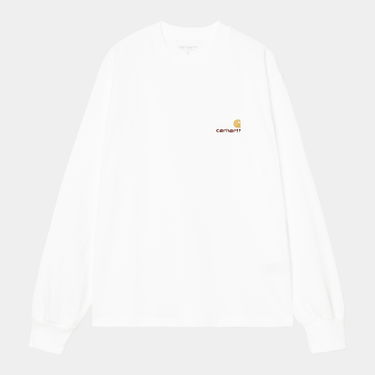 T-shirt Carhartt WIP Long Sleeve American Script T-Shirt Vit | I035466_5, 0
