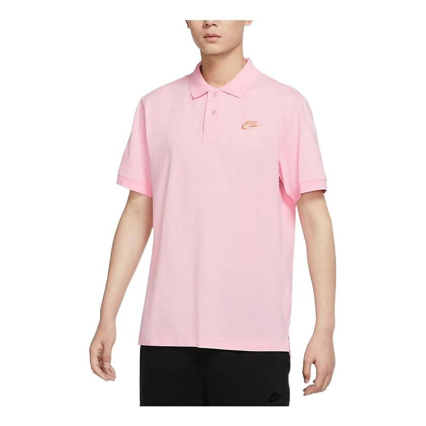 Polotröja Nike Sportswear Logo Embroidered Polo Shirt Rosa | CJ4457-691
