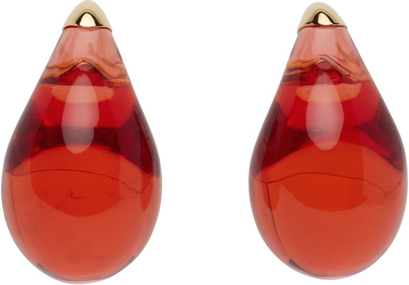 Örhängen Bottega Veneta Small Drop Earrings Röd | 786247 VBOH3