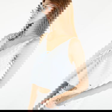 Linne Tommy Hilfiger Poplin Strappy Top Vit | DW0DW15200 CYO, 0