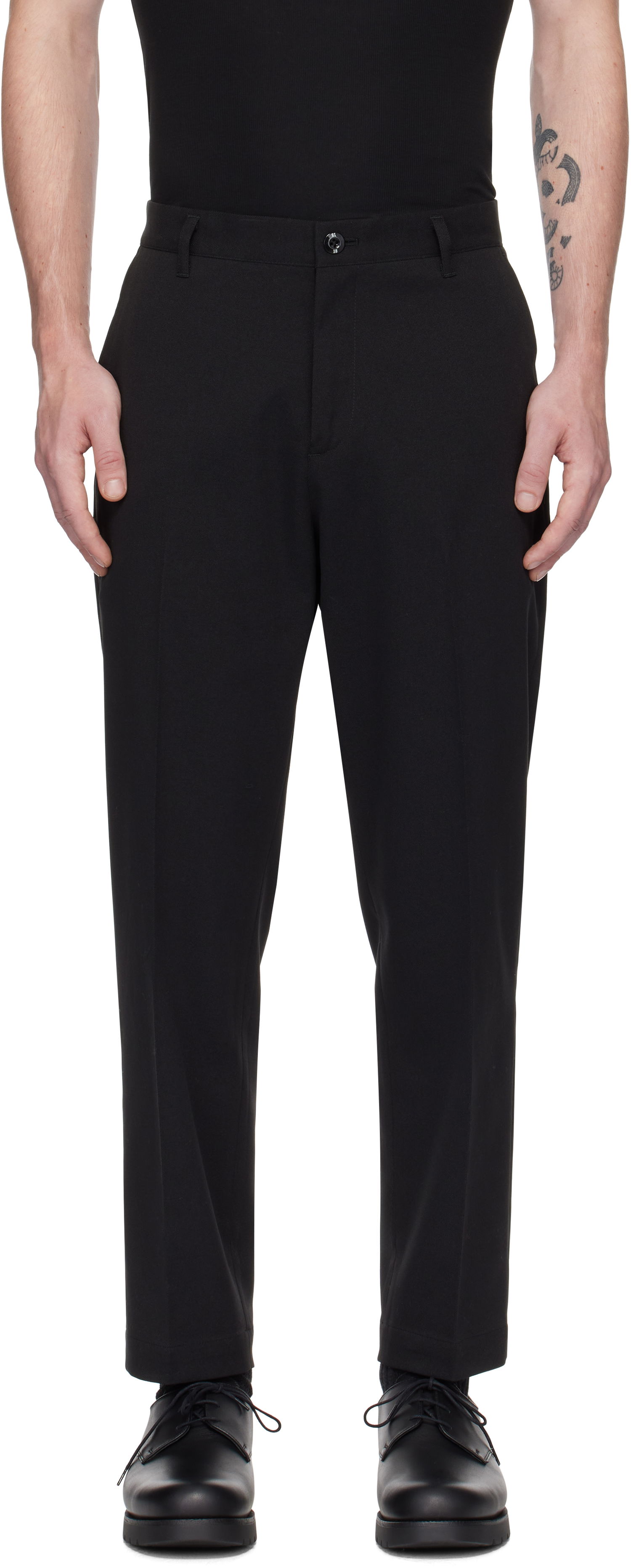 Byxor Neighborhood Ankle Trousers Svart | 242ZANH-PTM02, 0