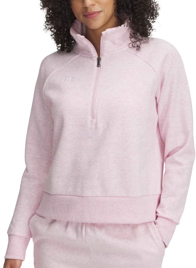 Sweatshirt Under Armour Rival Fleece Half-Zip Sweatshirt Rosa | 1379492-647