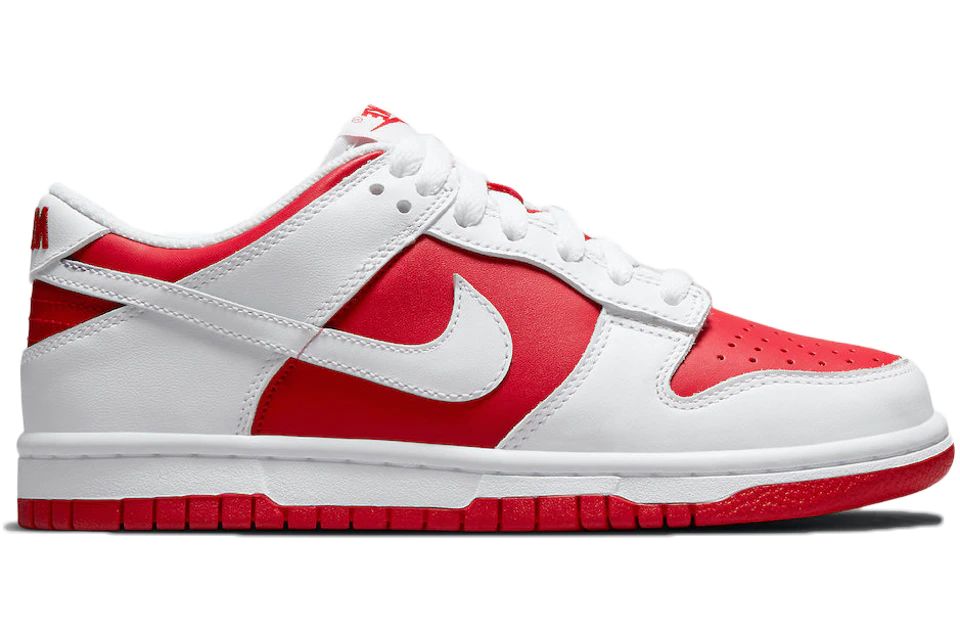 Sneakers och skor Nike Dunk Low "White University Red" GS Röd | CW1590-600, 1