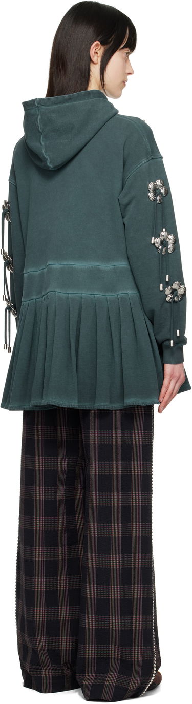 Sweatshirt Chopova Lowena Chopova Lowena Dallas Embellished Hoodie Minidress Grön | 1297, 2