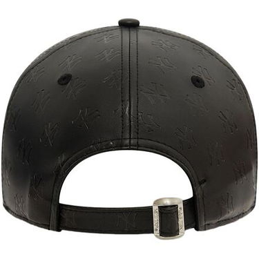 Keps New Era 9FORTY Faux Leather Monogram Adjustable Cap Svart | 60565543, 1