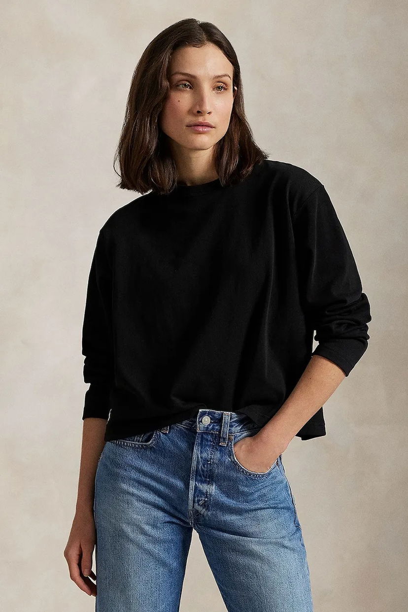 T-shirt Polo by Ralph Lauren Polo Ralph Lauren Long Sleeve T-Shirt Svart | 211967107