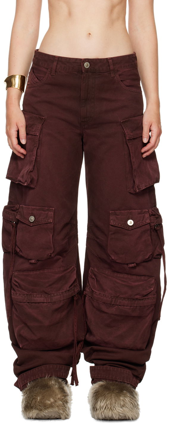 Cargo byxor The Attico Attico Fern Cargo Pants Bourgogne | 247WCP84 D088