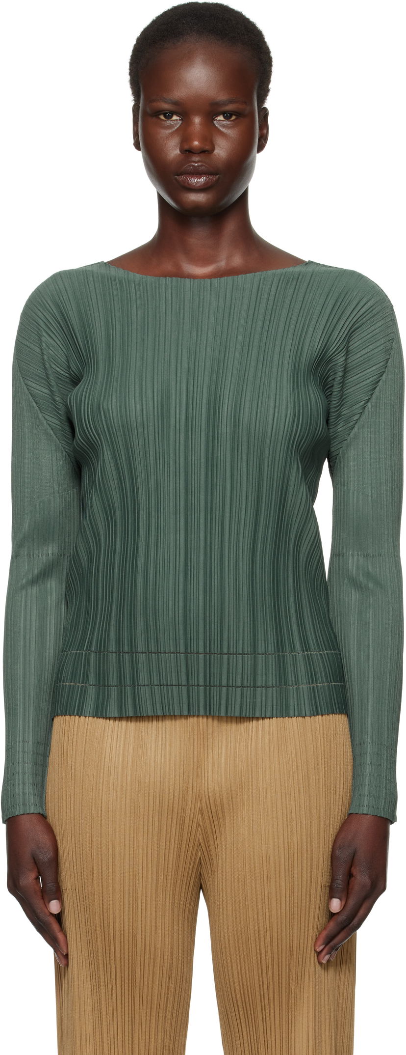 Sweater Pleats Please Issey Miyake Issey Miyake Pleats Please Soft Pleats Top Grön | PP48JK932