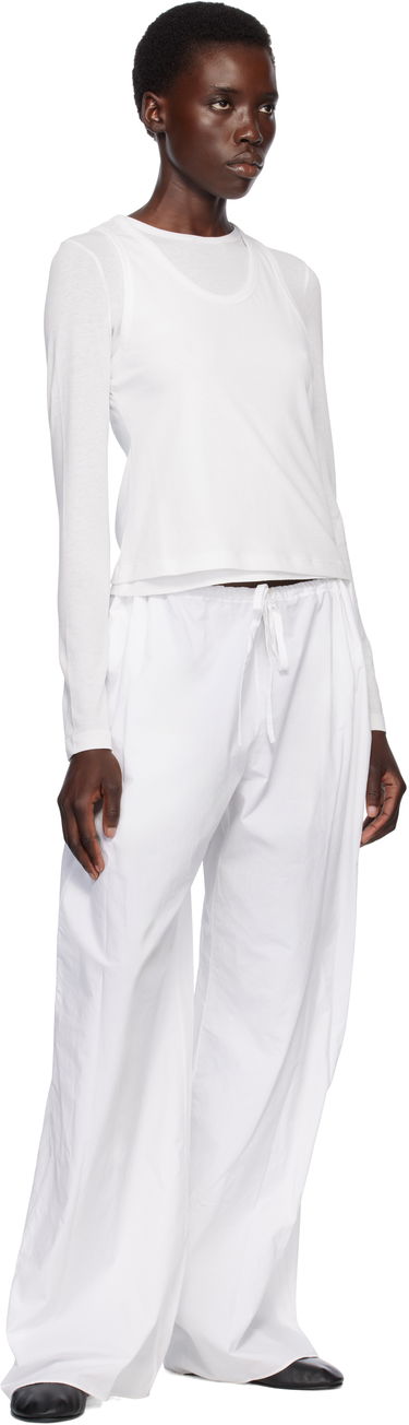 T-shirt The Row The Row Seruni Layered Long Sleeve T-shirt Vit | 9049-K421, 3