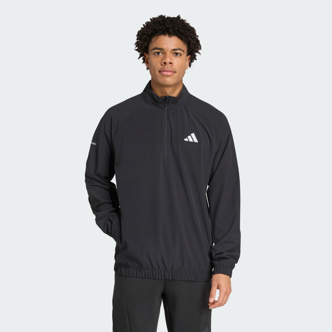Sweatshirt adidas Performance Training Essentials 1/4 Zip Pullover Svart | JM5440, 0