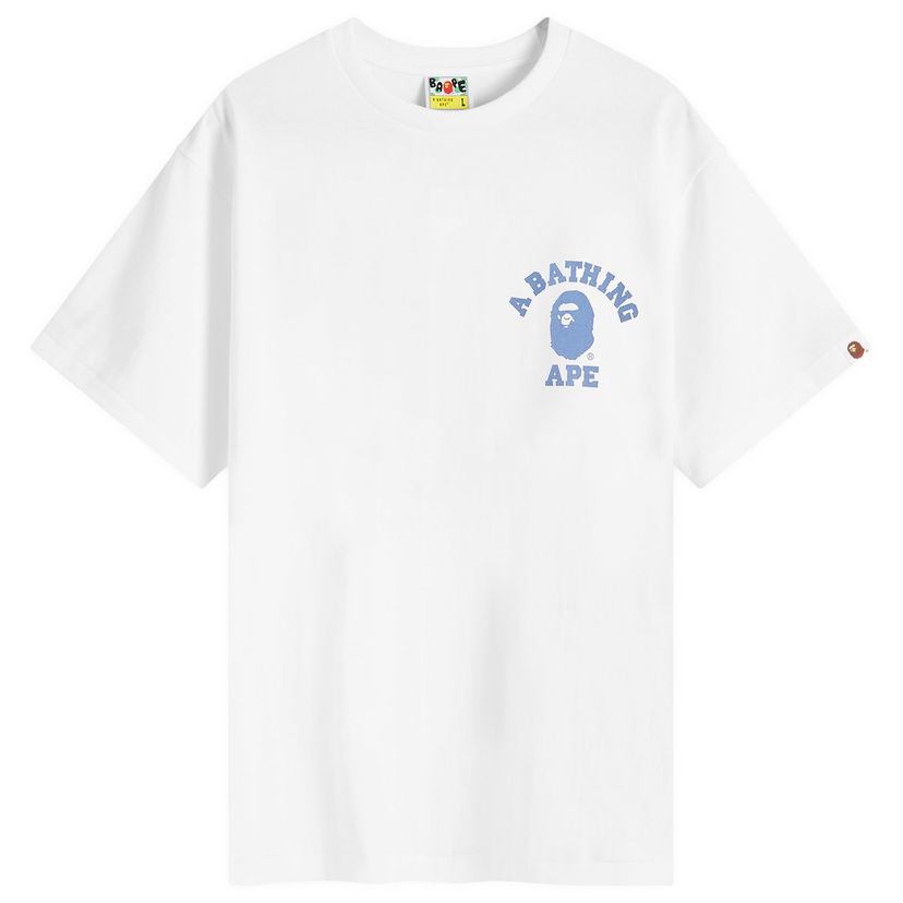T-shirt BAPE A Bathing Ape Men's Colour Camo College ATS T-Shirt in White, Size Large | END. Clothing Vit | 001TEK301022M-WHT